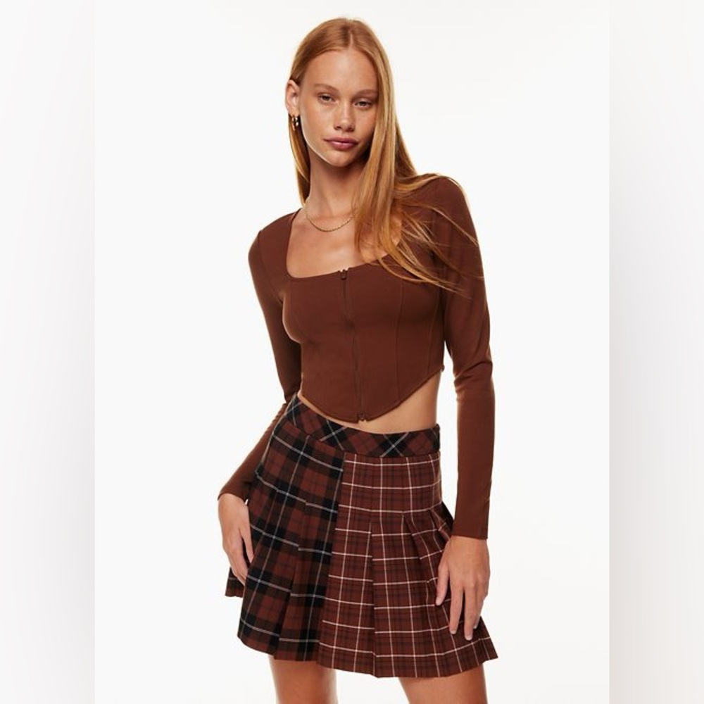 NWT Sunday Best Aritzia Maverick Longsleeve Top, Cognac